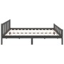 Estructura de cama madera maciza gris 200x200 cm de vidaXL, Camas y somieres - Ref: Foro24-810701, Precio: 101,83 €, Descuent...