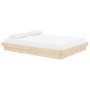 Estructura de cama de matrimonio madera maciza 135x190 cm de vidaXL, Camas y somieres - Ref: Foro24-819947, Precio: 107,99 €,...