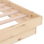 Estructura de cama de matrimonio madera maciza 135x190 cm de vidaXL, Camas y somieres - Ref: Foro24-819947, Precio: 107,99 €,...