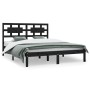 Solid black pine wood bed frame 160x200 cm by vidaXL, Beds and slatted bases - Ref: Foro24-3107367, Price: 172,93 €, Discount: %