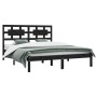 Solid black pine wood bed frame 160x200 cm by vidaXL, Beds and slatted bases - Ref: Foro24-3107367, Price: 172,93 €, Discount: %