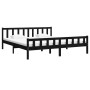 Black solid wood bed frame 160x200 cm by vidaXL, Beds and slatted bases - Ref: Foro24-810693, Price: 124,48 €, Discount: %