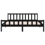 Black solid wood bed frame 160x200 cm by vidaXL, Beds and slatted bases - Ref: Foro24-810693, Price: 124,48 €, Discount: %