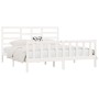 Estructura de cama madera maciza blanco Supe King 180x200 cm de vidaXL, Camas y somieres - Ref: Foro24-3107629, Precio: 162,9...