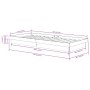 Estructura de cama madera maciza marrón miel 75x190 cm de vidaXL, Camas y somieres - Ref: Foro24-819935, Precio: 95,81 €, Des...