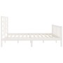 Estructura de cama madera maciza blanco Supe King 180x200 cm de vidaXL, Camas y somieres - Ref: Foro24-3107629, Precio: 162,9...