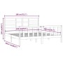 Estructura de cama madera maciza blanco Supe King 180x200 cm de vidaXL, Camas y somieres - Ref: Foro24-3107629, Precio: 162,9...