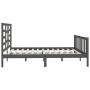 Estructura de cama de matrimonio madera maciza gris 180x200 cm de vidaXL, Camas y somieres - Ref: Foro24-3107630, Precio: 172...