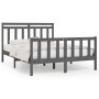 Solid gray pine wood bed frame 120x200 cm by vidaXL, Beds and slatted bases - Ref: Foro24-3107025, Price: 141,75 €, Discount: %