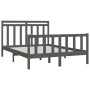 Solid gray pine wood bed frame 120x200 cm by vidaXL, Beds and slatted bases - Ref: Foro24-3107025, Price: 141,75 €, Discount: %