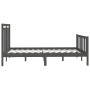 Solid gray pine wood bed frame 120x200 cm by vidaXL, Beds and slatted bases - Ref: Foro24-3107025, Price: 141,75 €, Discount: %