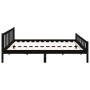 Estructura de cama madera maciza negro Supe King 180x200 cm de vidaXL, Camas y somieres - Ref: Foro24-810698, Precio: 146,45 ...