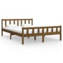 Honey brown solid wood bed frame 120x200 cm by vidaXL, Beds and slatted bases - Ref: Foro24-810677, Price: 139,99 €, Discount: %