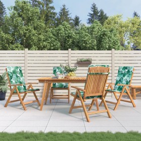 Reclining garden chairs and cushions 4 pcs solid teak wood by vidaXL, Garden chairs - Ref: Foro24-3196475, Price: 554,99 €, D...