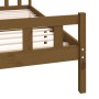 Estructura de cama madera maciza marrón miel 120x200 cm de vidaXL, Camas y somieres - Ref: Foro24-810677, Precio: 139,19 €, D...