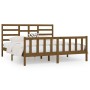 Estructura de cama madera maciza marrón miel 200x200 cm de vidaXL, Camas y somieres - Ref: Foro24-3107636, Precio: 169,04 €, ...