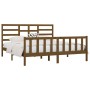 Estructura de cama madera maciza marrón miel 200x200 cm de vidaXL, Camas y somieres - Ref: Foro24-3107636, Precio: 169,04 €, ...