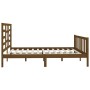 Estructura de cama madera maciza marrón miel 200x200 cm de vidaXL, Camas y somieres - Ref: Foro24-3107636, Precio: 169,04 €, ...