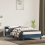 Estructura cama con cabecero terciopelo azul oscuro 90x190 cm de vidaXL, Camas y somieres - Ref: Foro24-347547, Precio: 99,87...