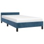 Estructura cama con cabecero terciopelo azul oscuro 90x190 cm de vidaXL, Camas y somieres - Ref: Foro24-347547, Precio: 99,87...