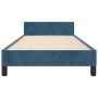 Estructura cama con cabecero terciopelo azul oscuro 90x190 cm de vidaXL, Camas y somieres - Ref: Foro24-347547, Precio: 99,87...