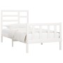 Estructura de cama madera maciza de pino blanco 90x200 cm de vidaXL, Camas y somieres - Ref: Foro24-3107599, Precio: 100,26 €...