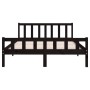 Black solid wood bed frame King Size 150x200 cm by vidaXL, Beds and slatted bases - Ref: Foro24-810688, Price: 127,81 €, Disc...