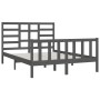 Solid gray pine wood bed frame 160x200 cm by vidaXL, Beds and slatted bases - Ref: Foro24-3107625, Price: 154,99 €, Discount: %