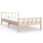 Estructura de cama de madera maciza 90x200 cm de vidaXL, Camas y somieres - Ref: Foro24-810664, Precio: 74,27 €, Descuento: %