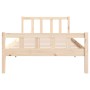 Estructura de cama de madera maciza 90x200 cm de vidaXL, Camas y somieres - Ref: Foro24-810664, Precio: 74,27 €, Descuento: %