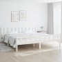 Estructura de cama de madera maciza blanca 160x200 cm de vidaXL, Camas y somieres - Ref: Foro24-810690, Precio: 148,08 €, Des...