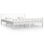 Estructura de cama de madera maciza blanca 160x200 cm de vidaXL, Camas y somieres - Ref: Foro24-810690, Precio: 148,08 €, Des...