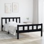 Estructura de cama madera maciza negro 90x200 cm de vidaXL, Camas y somieres - Ref: Foro24-810668, Precio: 82,99 €, Descuento: %