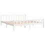 Estructura de cama de madera maciza blanca 160x200 cm de vidaXL, Camas y somieres - Ref: Foro24-810690, Precio: 148,08 €, Des...