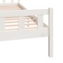 Estructura de cama de madera maciza blanca 160x200 cm de vidaXL, Camas y somieres - Ref: Foro24-810690, Precio: 148,08 €, Des...