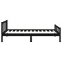 Estructura de cama madera maciza negro 90x200 cm de vidaXL, Camas y somieres - Ref: Foro24-810668, Precio: 82,99 €, Descuento: %