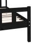 Estructura de cama madera maciza negro 90x200 cm de vidaXL, Camas y somieres - Ref: Foro24-810668, Precio: 82,99 €, Descuento: %