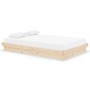 Estructura de cama doble pequeña madera maciza 120x190 cm de vidaXL, Camas y somieres - Ref: Foro24-819942, Precio: 141,42 €,...