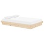 Estructura de cama doble pequeña madera maciza 120x190 cm de vidaXL, Camas y somieres - Ref: Foro24-819942, Precio: 141,42 €,...