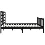 Black solid wood bed frame Supe King 180x200 cm by vidaXL, Beds and slatted bases - Ref: Foro24-3107632, Price: 205,99 €, Dis...