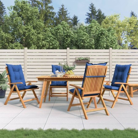 Reclining garden chairs and cushions 4 pcs solid teak wood by vidaXL, Garden chairs - Ref: Foro24-3196488, Price: 555,99 €, D...