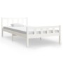 Estructura de cama madera maciza blanca 90x200 cm de vidaXL, Camas y somieres - Ref: Foro24-810665, Precio: 83,61 €, Descuent...