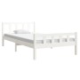 Estructura de cama madera maciza blanca 90x200 cm de vidaXL, Camas y somieres - Ref: Foro24-810665, Precio: 83,61 €, Descuent...