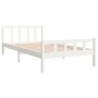 Weißer Massivholzbettrahmen 90x200 cm von vidaXL, Betten und Lattenroste - Ref: Foro24-810665, Preis: 83,99 €, Rabatt: %