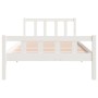 Estructura de cama madera maciza blanca 90x200 cm de vidaXL, Camas y somieres - Ref: Foro24-810665, Precio: 83,61 €, Descuent...