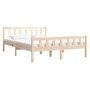 Estructura de cama de madera maciza 140x190 cm de vidaXL, Camas y somieres - Ref: Foro24-810659, Precio: 107,51 €, Descuento: %