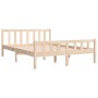 Estructura de cama de madera maciza 140x190 cm de vidaXL, Camas y somieres - Ref: Foro24-810659, Precio: 107,51 €, Descuento: %