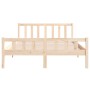 Estructura de cama de madera maciza 140x190 cm de vidaXL, Camas y somieres - Ref: Foro24-810659, Precio: 107,51 €, Descuento: %