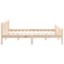 Estructura de cama de madera maciza 140x190 cm de vidaXL, Camas y somieres - Ref: Foro24-810659, Precio: 107,51 €, Descuento: %