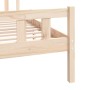 Estructura de cama de madera maciza 140x190 cm de vidaXL, Camas y somieres - Ref: Foro24-810659, Precio: 107,51 €, Descuento: %